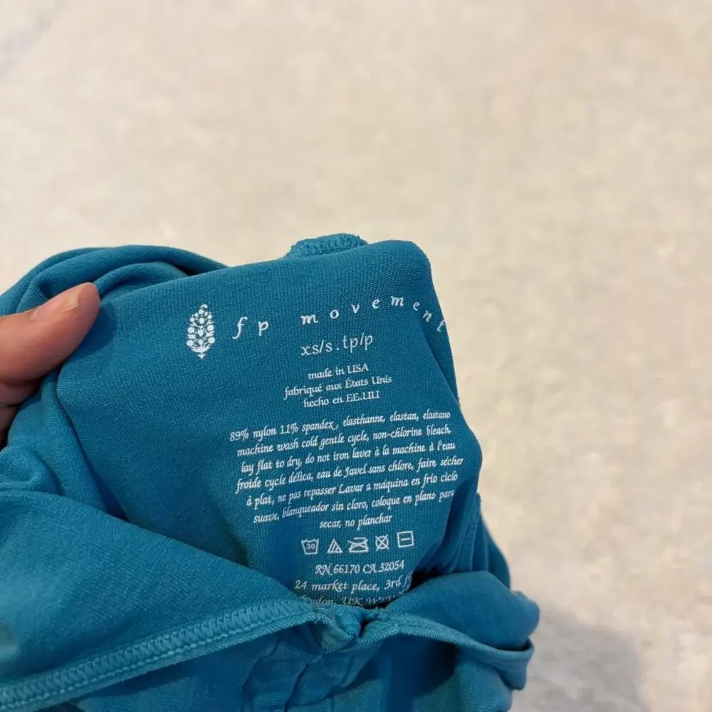 FP Movement Womens Good Karma Hoodie Blue Sz XS/S Preppy Workout Yoga Casual3